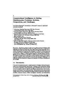 1 Computational Intelligence in Solving Bioinformatics ... - Ajith Abraham