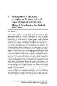 1. Management of emerging technologies for ...