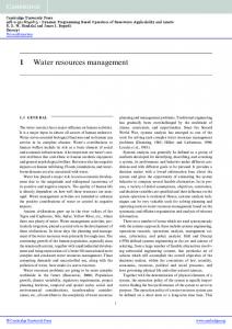 1 Water resources management