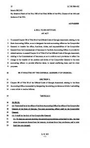 12 LC 28 5964-EC S. B. 343 - 1 - Senate Bill 343 By: Senators ...