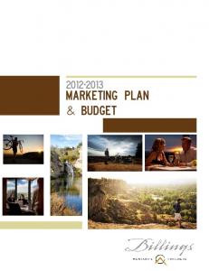 2012-2013 Budget & Marketing Plan