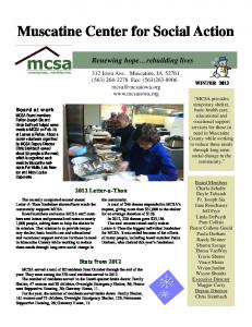 2013 Winter MCSA Newsletter