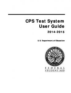 2014-2015 CPS Test System User Guide