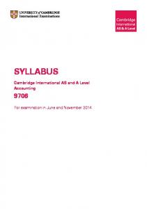 2014 Syllabus - Cambridge International Examinations