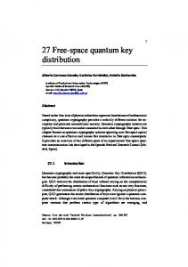 27 Free-space quantum key distribution - arXiv.org