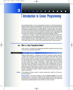 3 Introduction to Linear Programming - Department of Mathematics ...