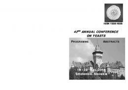 42nd annual conference on yeasts - 46th Annual Conference on Yeasts