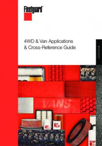 4WD & Van Applications & Cross-Reference Guide