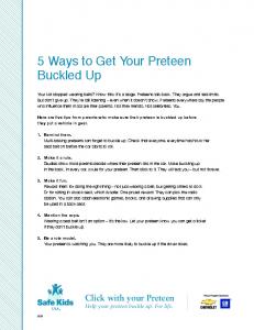 5 Ways to Get Your Preteen Buckled Up - Safest Generation