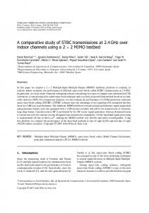 A comparative study of STBC transmissions at 2.4 ... - Semantic Scholar