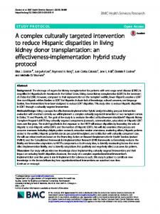 A complex culturally targeted intervention to reduce Hispanic ...