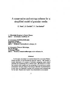 A conservative and entropy scheme for a simplified model ... - CiteSeerX