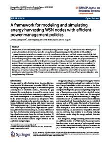 A framework for modeling and simulating energy