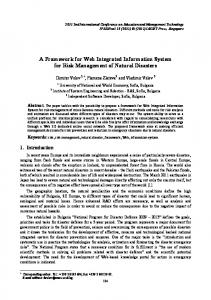 A Framework for Web Integrated Information System for Risk ... - ipedr