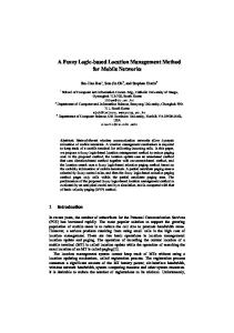 A Fuzzy Logic-based Location Management Method for Mobile Networks