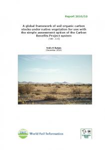 A global framework of soil organic carbon stocks ... - Library - WUR