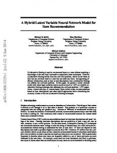 A Hybrid Latent Variable Neural Network Model for Item ...