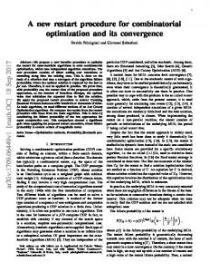 A new restart procedure for combinatorial optimization and its ... - arXiv