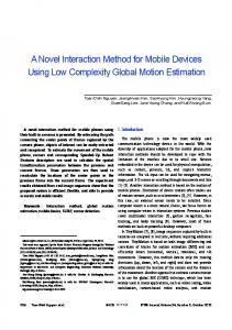 A Novel Interaction Method for Mobile Devices
