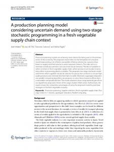 A production planning model considering uncertain demand using two ...