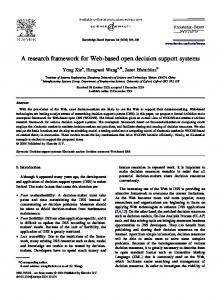 A research framework for Web-based open decision support systems