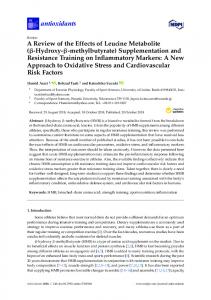 A Review of the Effects of Leucine Metabolite (-Hydroxy ... - MDPI