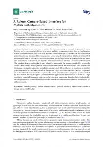 A Robust Camera-Based Interface for Mobile ... - Semantic Scholar
