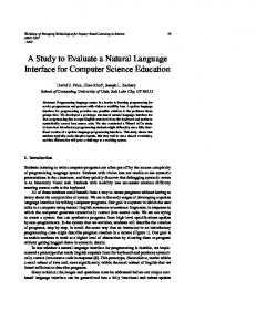 A Study to Evaluate a Natural Language Interface for Computer ...