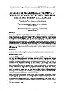a survey of multimedia streaming in wireless sensor networks - arXiv