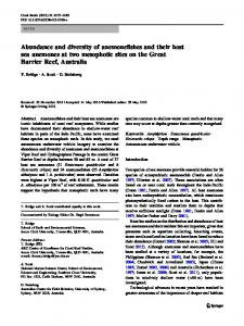 Abundance and diversity of anemonefishes and their host sea ...