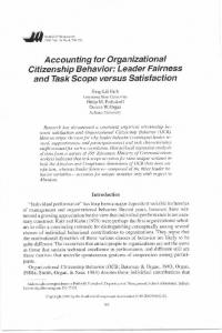 Accounting for Organizational Citizenship Behavior
