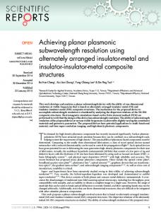 Achieving planar plasmonic subwavelength