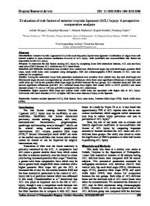 (ACL) Injury - Innovative Publication
