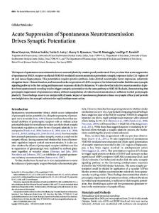 Acute Suppression of Spontaneous ... - Semantic Scholar