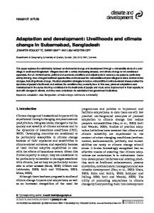 Adaptation and development: Livelihoods and climate ... - CiteSeerX