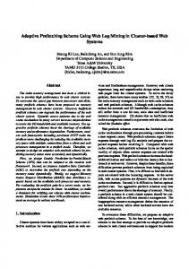 Adaptive Prefetching Scheme Using Web Log ... - faculty.cs.tamu.edu