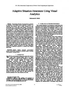 Adaptive Situation Awareness Using Visual Analytics