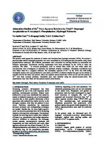 Adsorption Studies of Eu3+ from Aqueous Solutions by Poly(N ...