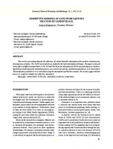 ADSORPTIVE REMOVAL OF Cr(VI) FROM AQUEOUS SOLUTION BY ...