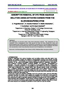 adsorptive removal of dye from aqueous solution using activated ... - ijrpc