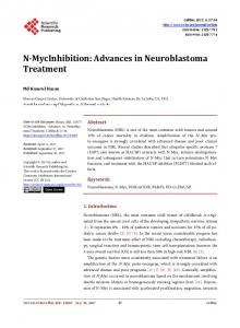 Advances in Neuroblastoma Treatment - Scientific Research Publishing