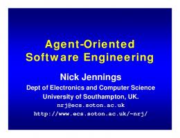 Agent-Oriented Software Engineering