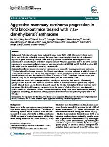 Aggressive mammary carcinoma progression in Nrf2 ... - CiteSeerX