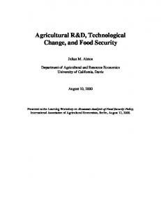 Agricultural R&D, Technological Change, and Food Security
