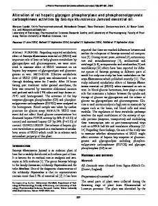 Alteration of rat hepatic glycogen phosphorylase and ... - CiteSeerX