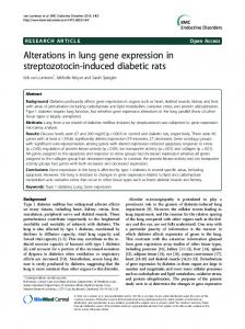 Alterations in lung gene expression in streptozotocin-induced diabetic ...