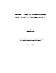 America's Cup Sailing: Biomechanics and