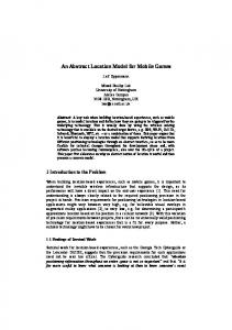An Abstract Location Model for Mobile Games