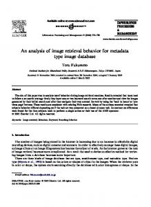 An analysis of image retrieval behavior for ... - Semantic Scholar