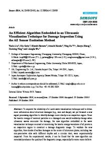 An Efficient Algorithm Embedded in an Ultrasonic Visualization ... - MDPI